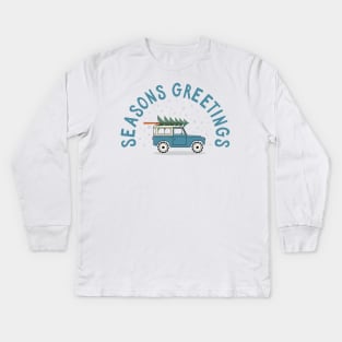 Seasons Greetings Kids Long Sleeve T-Shirt